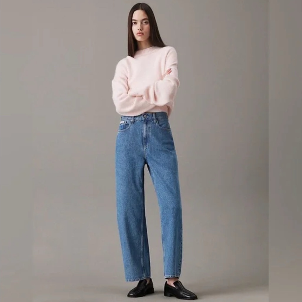 Calvin Klein Jeans Runaway Blue Barrel Women's Jeans Nwt 29reg